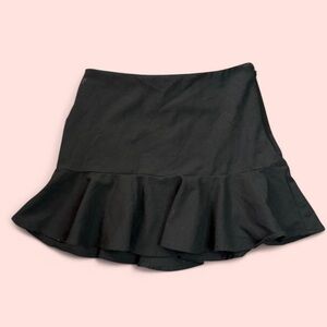Y2k Forever 21 Black Ruffle Mini Skirt